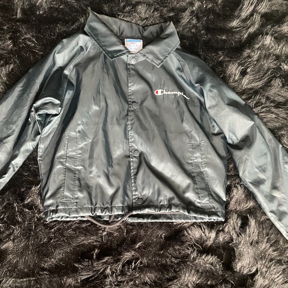 Champion Cropped Button Up Jacket - Picture 2 of 3